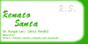 renato santa business card